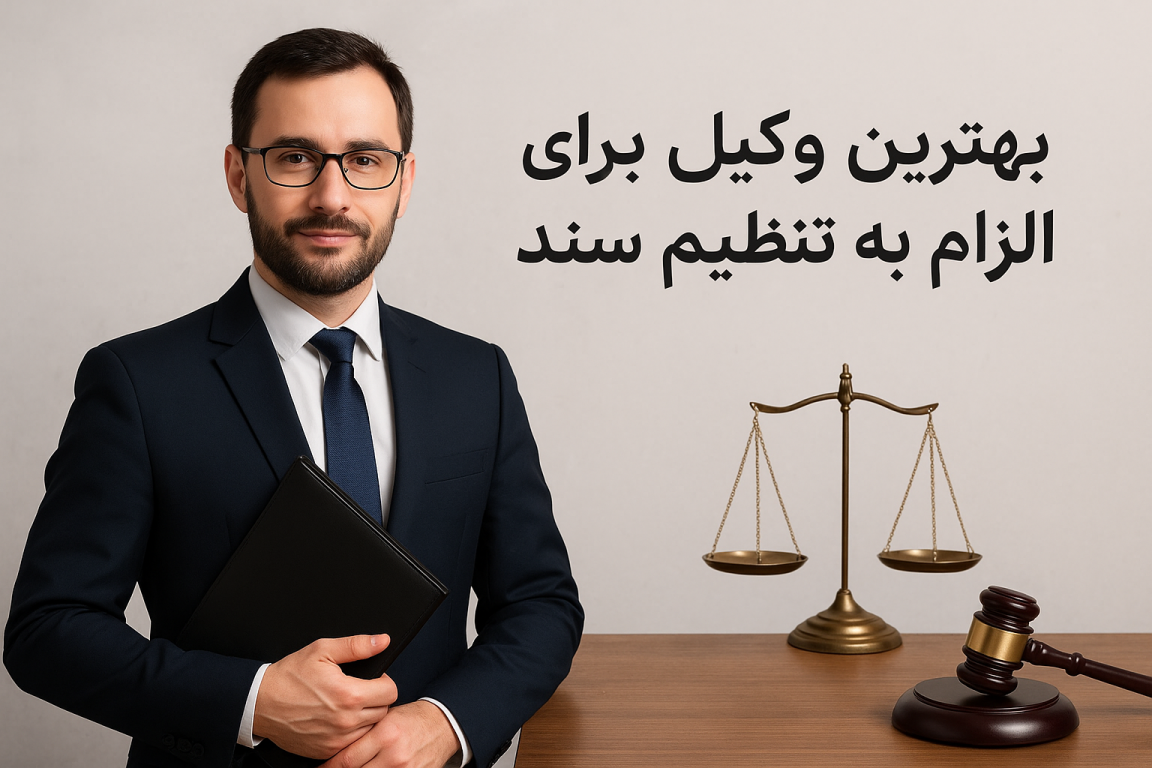 بهترین وکیل برای الزام به تنظیم سند 