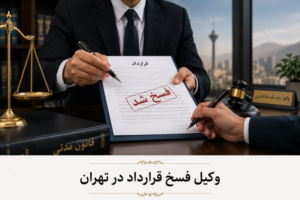 وکیل فسخ قرارداد در تهران